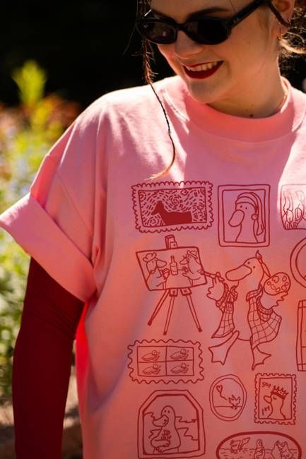 Vincent Van Goose, Pink Oversized Tee (Pre-order) Alternative front print