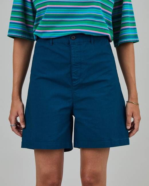High Waist Shorts Blue