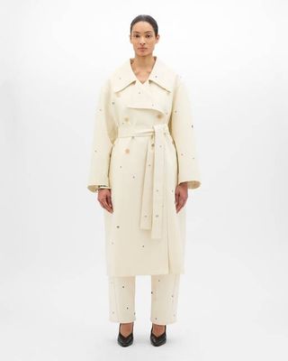 Eyelet Trench | Cream