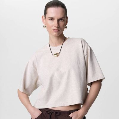 Organic Structured Cotton Cropped Tee