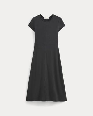 Midi Tee Dress in Butterknit | Black