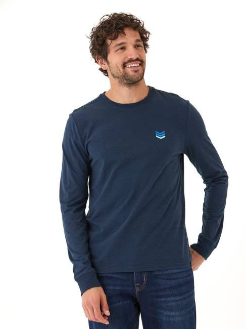 Embroidery Long Sleeve Triblend Crew