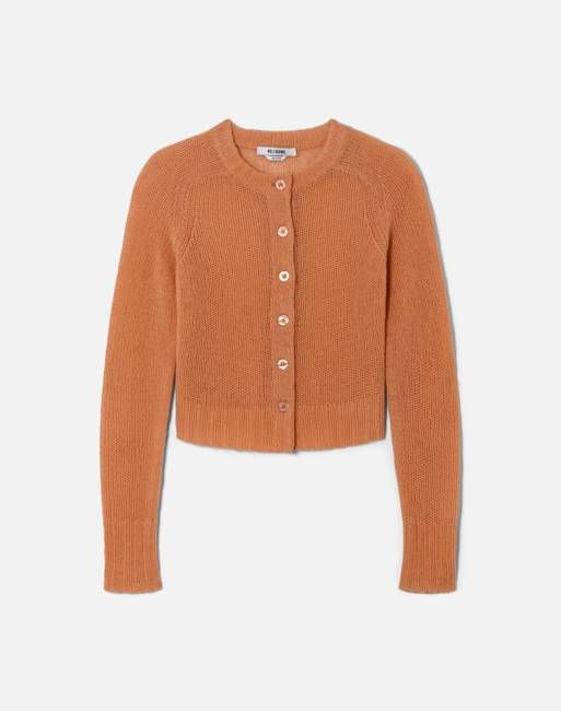 Slim Cashmere Cardigan - Papaya