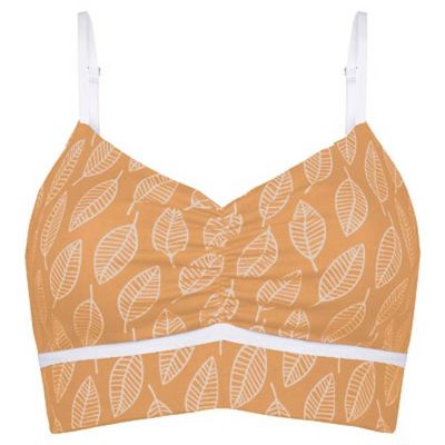 Bio Bustier Yoga Blätter curry (gelb) - kaufen