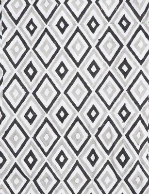 Diamond Block Printed Cotton Fabric by the Yard