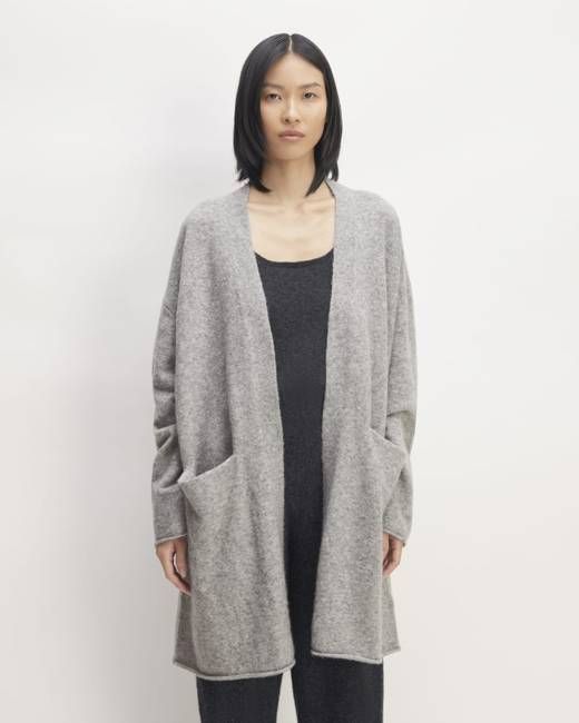 The Cozy-Stretch Long Cardigan | Heathered Grey