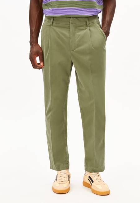 TAAMIR PLEATED CHINO PANT | fatigue green