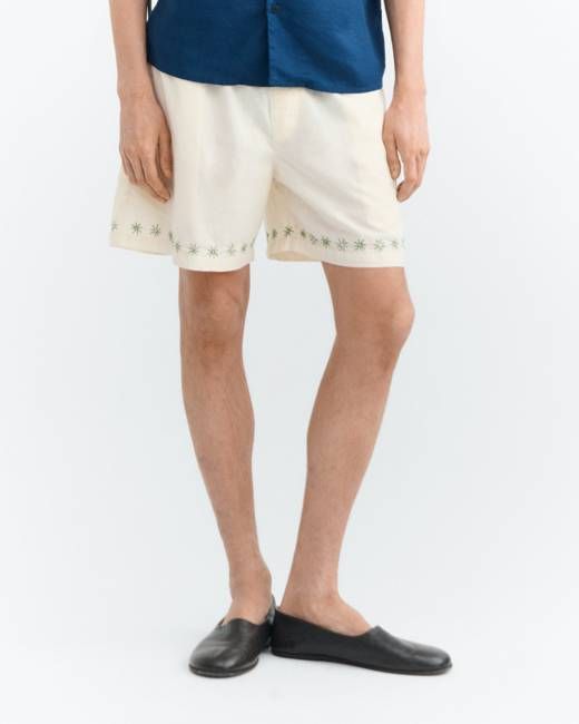 Haitam hand-embroidered Bermuda