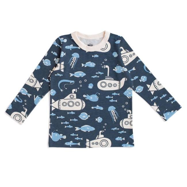 Long Sleeve Tee - Submarines Navy & Blue