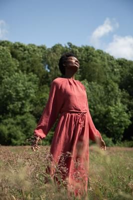 Macy Organic Cotton Skirt in Rose