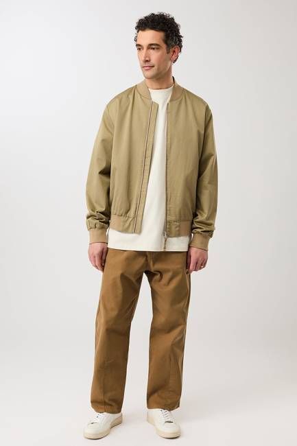 Bomberjacke aus beschichtetem Leinen (Breeze)