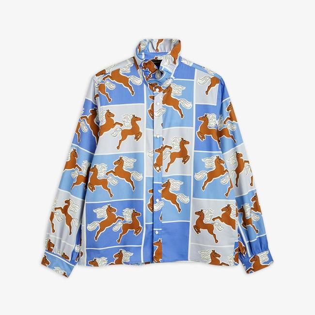 Adult Horses Woven Frill Blouse