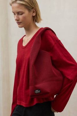 LARGE RED TIKA SHOULDER BAG