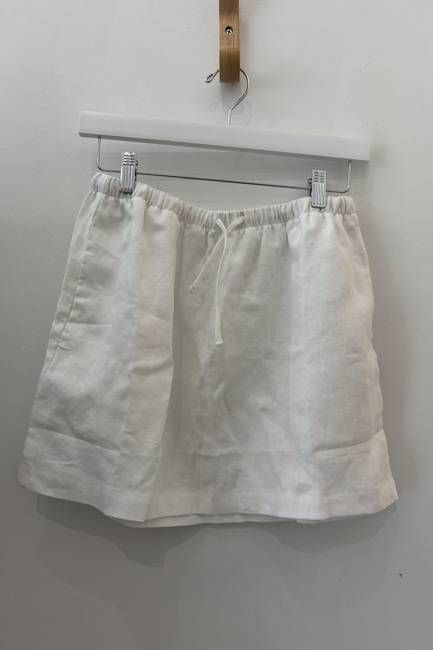 Whimsy And Row Sample Sale Bella Skirt in White Linen