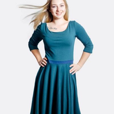 Bio Kleid Vrida smaragd/ blau - kaufen