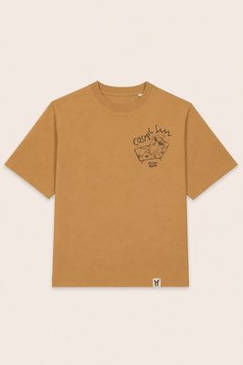 CAMISETA MARRON COSMIC SUN OVERSIZE