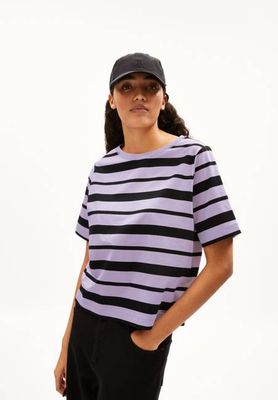 FINIAA BLOCK STRIPES| lavender light-black