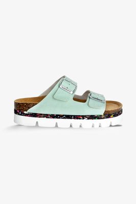 BUBBLES | Platform Sandal Aqua Blue