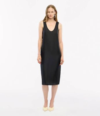 Silk Tank Dress | Black