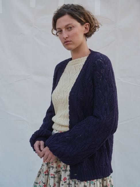 Wyre Cardigan in Damson