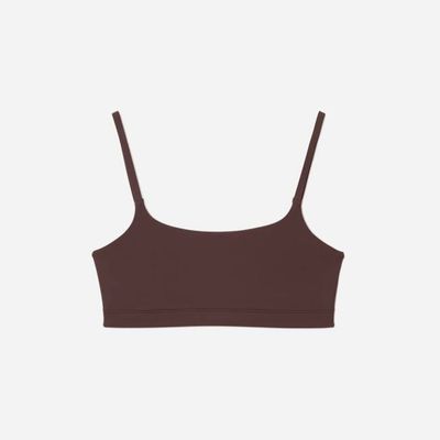 The Invisible Square-Neck Bralette | Dark Tan