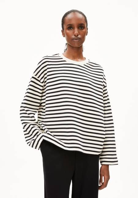 FRANKAA MAARLEN STRIPE SWEAT | undyed-black