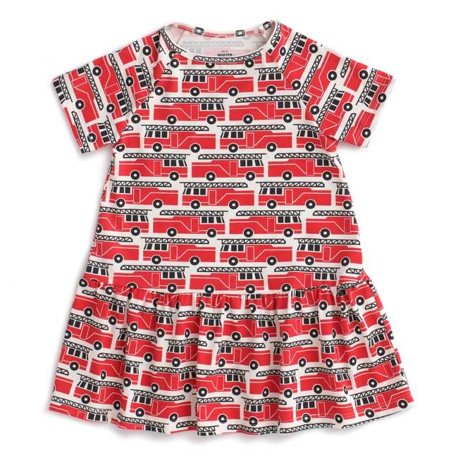 Milwaukee Dress - Firetrucks Red