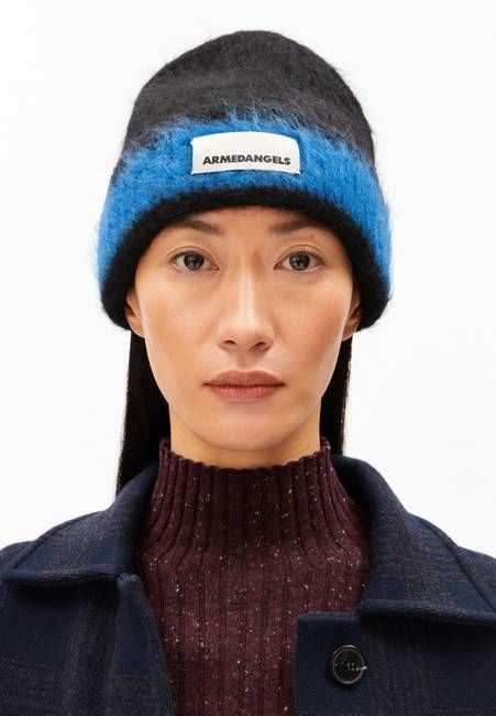 JUPILAA STRIPED UN-WASTED BEANIE | black-dark wave