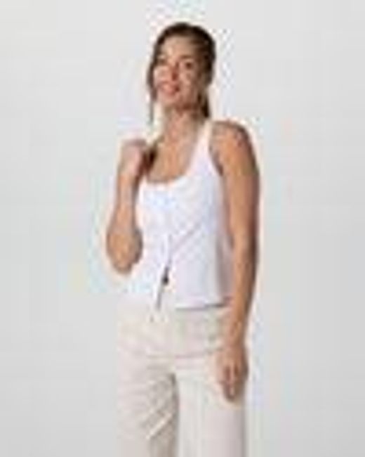 Pose Cardigan Tank | White | Vuori