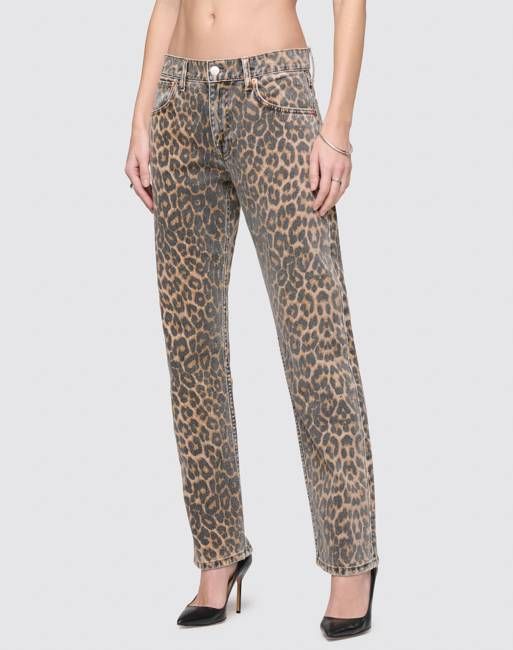 Mid Rise Blondie Crop - Leopardo
