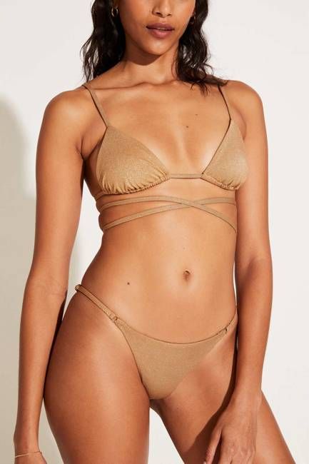 Sol Strappy Wrap Top - Golden Glow Metallic