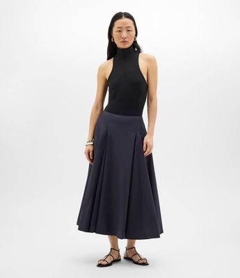 Seamed Full Skirt | Midnight