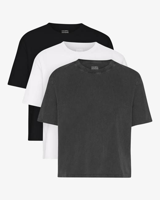 Organic Boxy Crop  Tee - Mixed 02 (3-Pack)