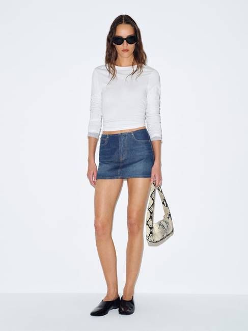 Rylee Low Rise Denim Mini Skirt