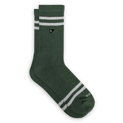 Crew Sock - Olivine Stripe