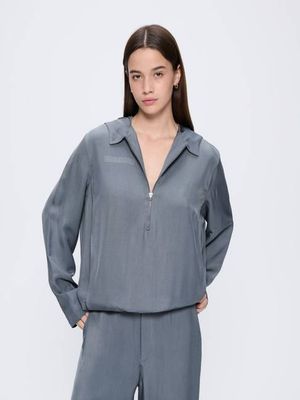 Archive Womens AeoniQ™ Half-Zip Overtop— Volcanic Gray