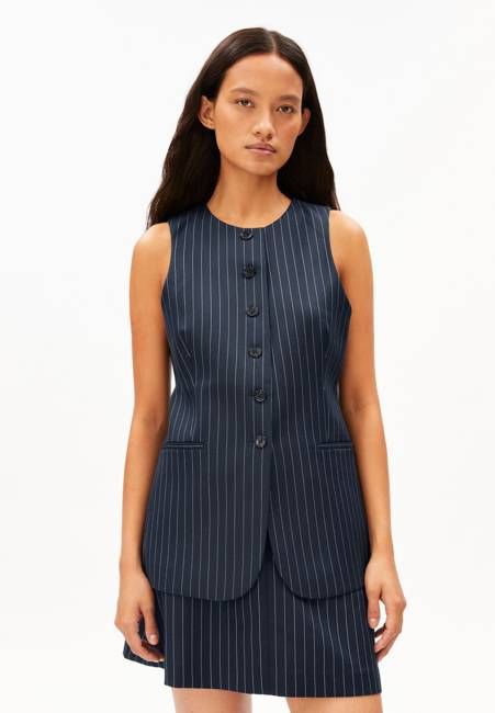 LONG PINSTRIPE VEST