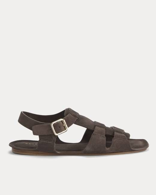 Everlane Made in Italy Opanka Sandal — Cacoa Suede