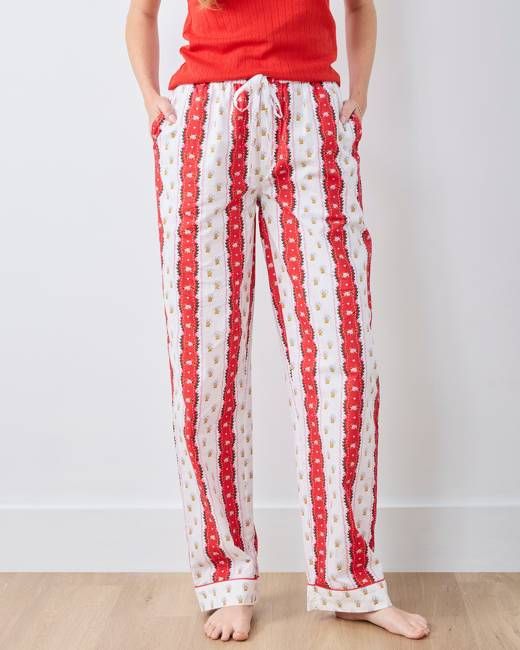 Sweetheart Stripes - PJ Pants - Cherry Cola