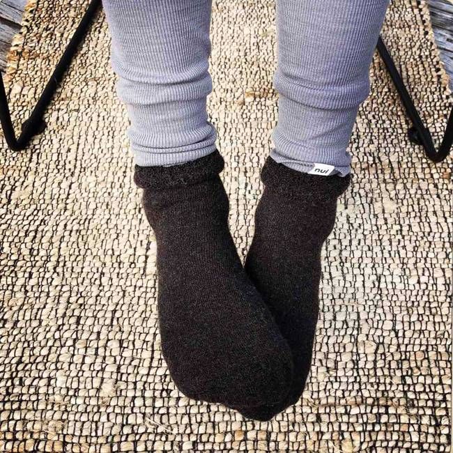 Merino Adult Lounge Socks Charcoal
