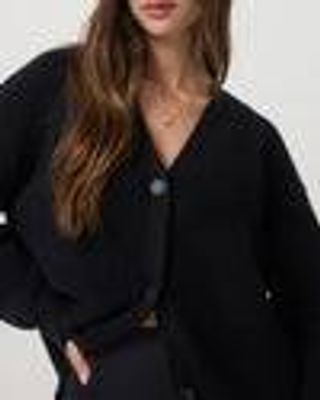 Alps Boyfriend Cardigan – Women's Black Knit Sweater – Jackets & Hoodies – Vuori
