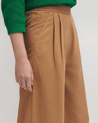 Lowie Caramel Hose aus Lyocell mit weitem Bein