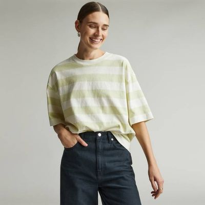 The Premium Weight Relaxed Tee | Seafoam Green / Canvas Tan