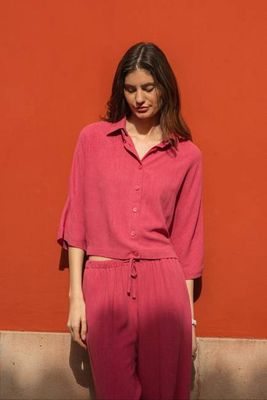 Umber blouse Magenta