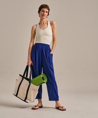 Linen Tulip Leg Trouser