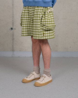 Salt Shorts - Moss Check Handloom