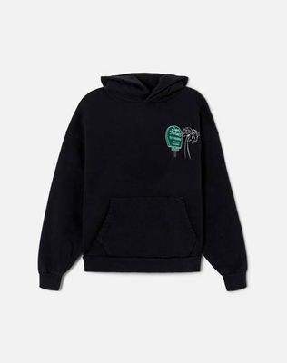 Modern "Dan Tana's Sign" Hoody - Washed Black