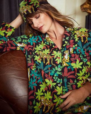 Big Cat Energy - Long PJ Set - Starless Sky