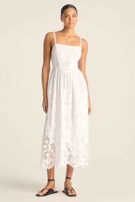 Flora Dress - White Beachside Broderie