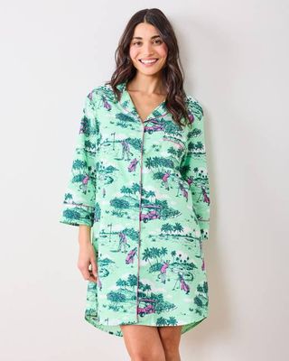 Golf Toile - Sleep Shirt - Putting Green